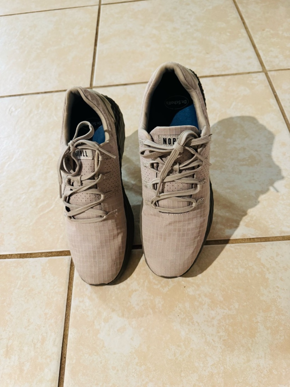 NOBULL Beige Knit Trainer with Blue Insole - Picture 5 of 8